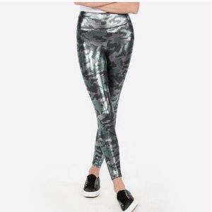 Express Metallic Camouflage High Waist Leggings